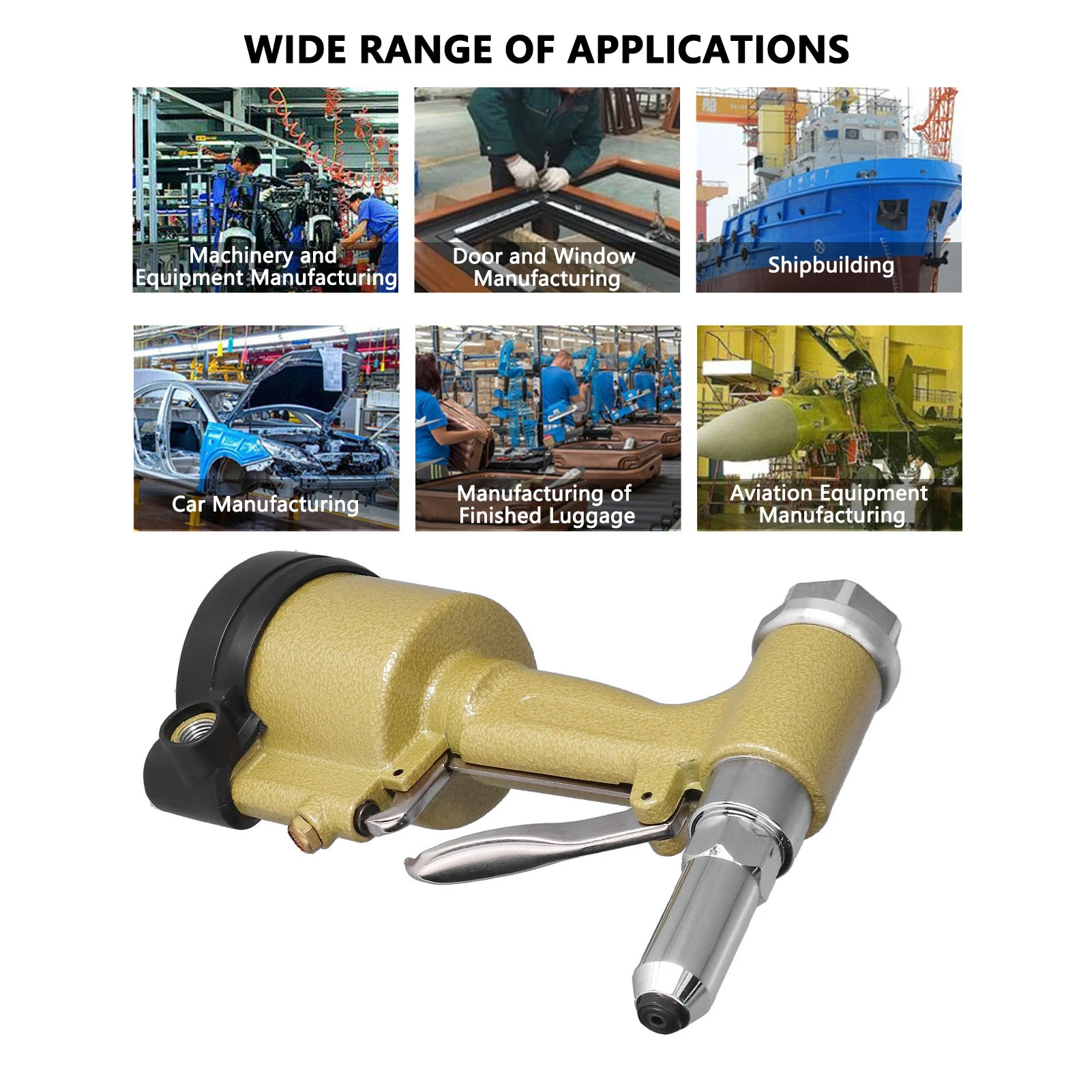 KP-701 هوائي المبرشم اسطوانة قصيرة الطيران غلاف من الألومنيوم معا الهواء برشام بندقية الهيدروليكية أداة التثبيت مجموعة أدوات #4