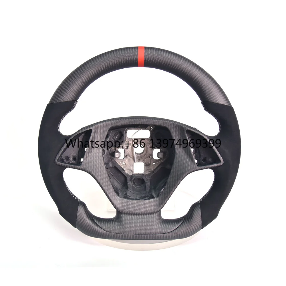 Suitable for Corvette C7 Modified Carbon Fiber Steering Wheel Assembly Suede Perforated Leather Customized Upgrade