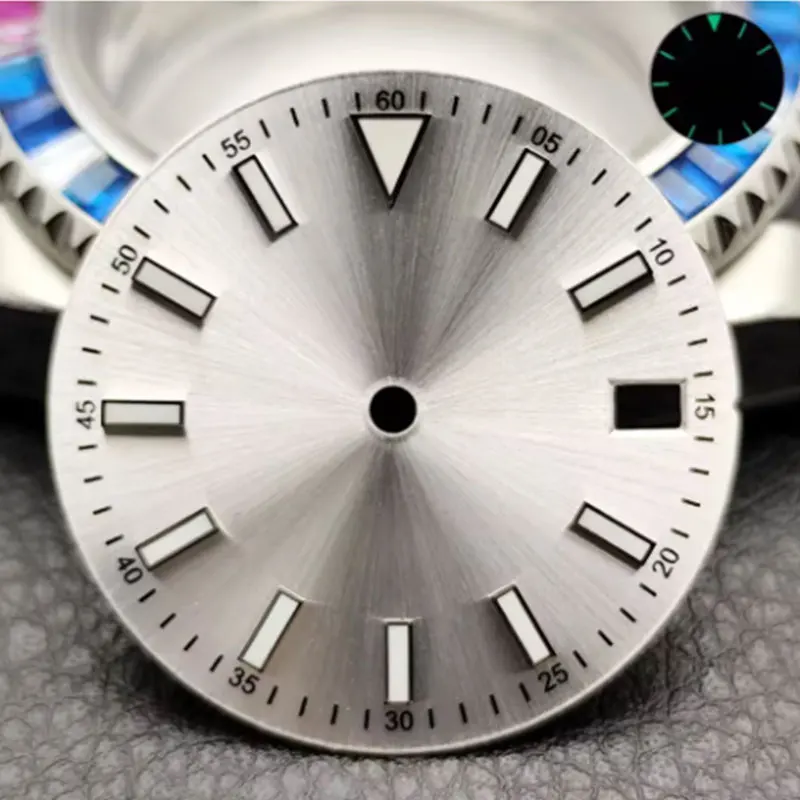 Datejust 28.5mm triangular C3 Luminous calendar window dial suitable for NH35 NH36 automatic mechanical movement accessories wit