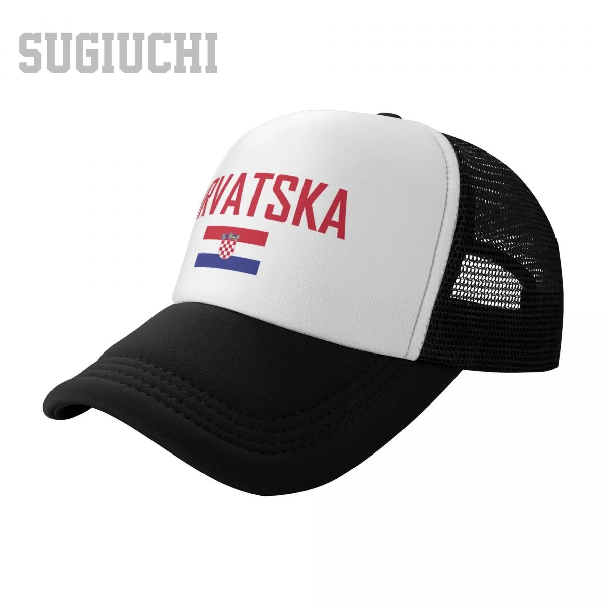 Unisex Mesh Cap Hat Croatia HRVATSKA Flag And Font Trucker for Men Women Baseball Caps Outdoors Cool