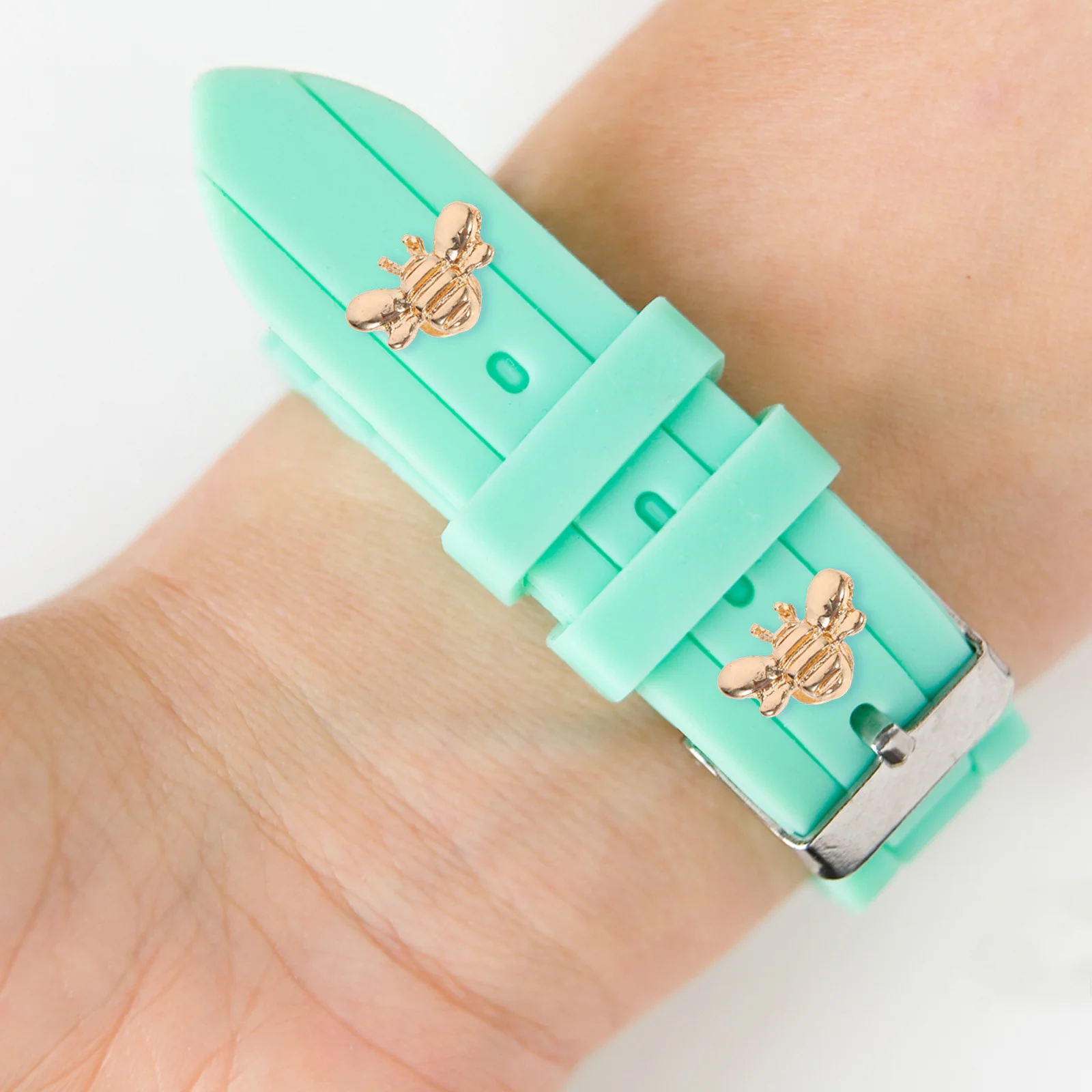 6 шт., декоративная пряжка в виде пчелы, ремешок для часов, подвески, подвески для ремешка для часов, украшения для ногтей, прочные, модные аксессуары
