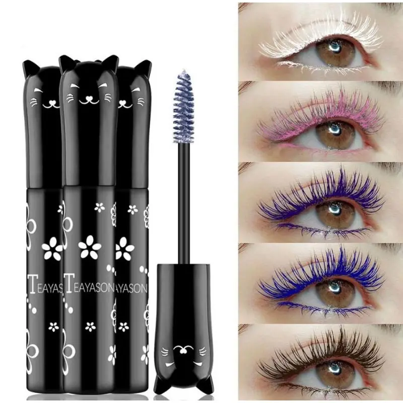 Not Easy Smudge Mascara Large Brush Head Waterproof Non-fading Eyeblack Long Lasting Makeup Eyebrow Cream Korean Eye Cosmetics