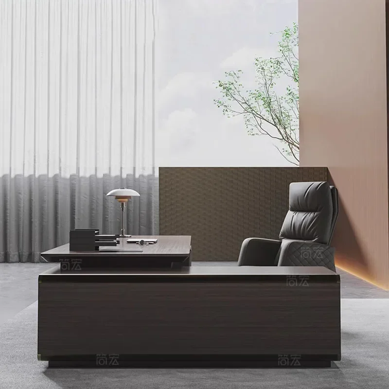 

Computer Standing Black Desk L Shaped Organizer Reception Writing Desks Office Laptop Biurka Komputerowe Rustic Furniture