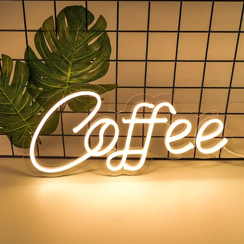 LCSIGN Coffee Shop Neon Sign Led Acrylic Custom Light Christmas Gift Home Party Club Restaurant Room Beautiful Decorate Wall