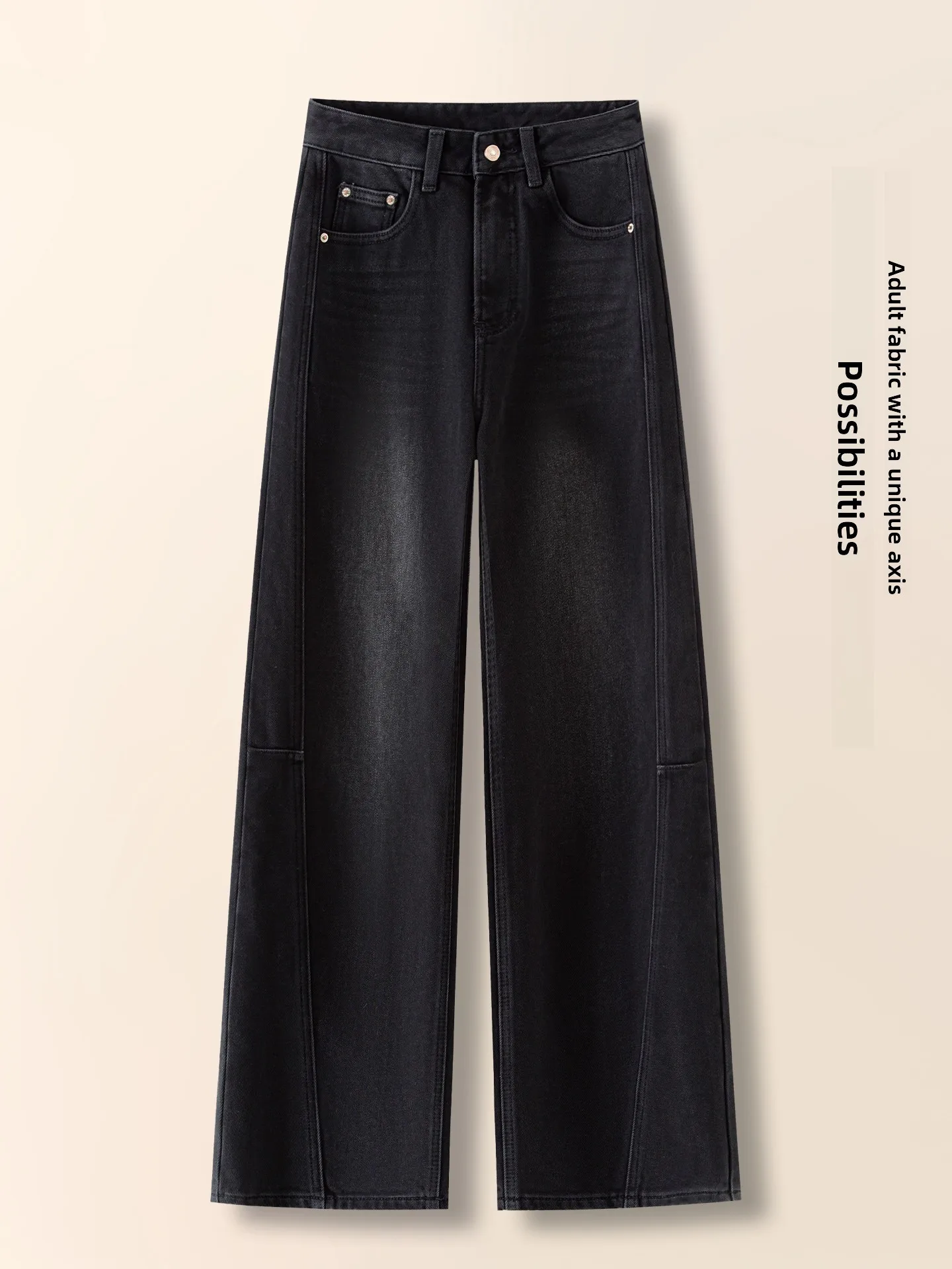 

Fleece Lined Thick Wide Leg Denim Jeans High Waist Straight Cut Casual Loose Slimming Women's Autumn Winter New Vintage Jeans