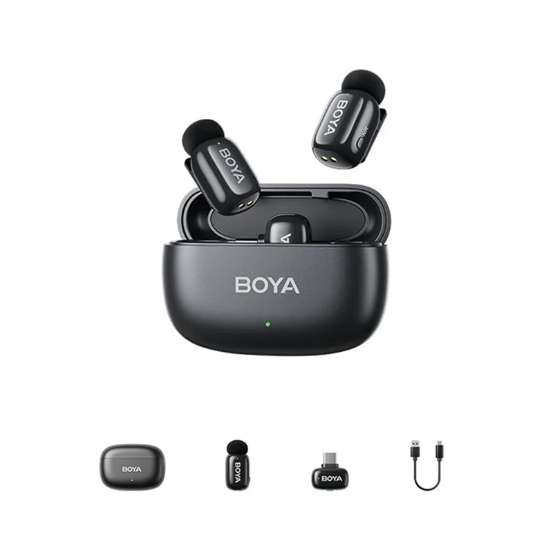 

BOYA Mini Wireless Lavalier Microphone Type-C AI Smart Noise Reduction For Smartphone DSLR Cameras Recording Streaming-AAAE