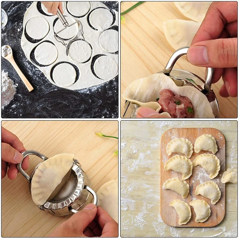 Dumpling Mold Set And Cutter Dumpling Machine Dumpling Mold Meat Pie Die Stainless Steel Dumpling Wrapper Machine Wonton