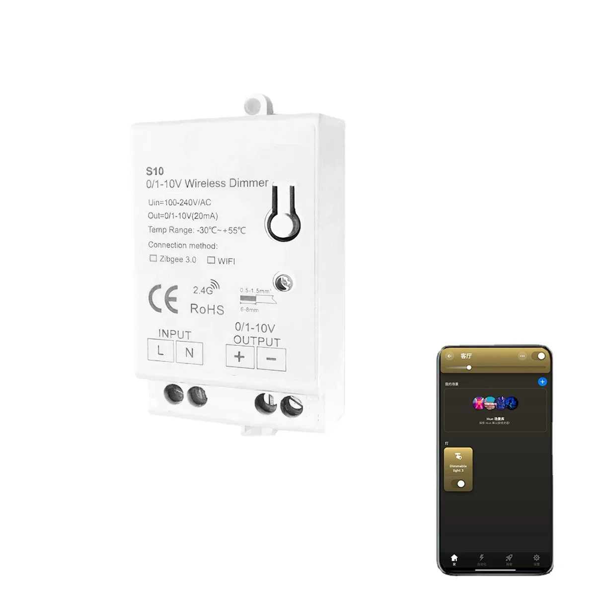 Zigbee 3,0 led licht dimmer controller AC100-270V 0-10v 1-10vsmart home app für smart things tuya hub echo plus alexa control