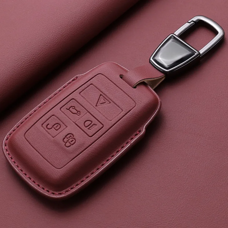 Leather specific key case bag For Land Rover Range Rover Discovery Evoque Defender Velar car protective case key chain