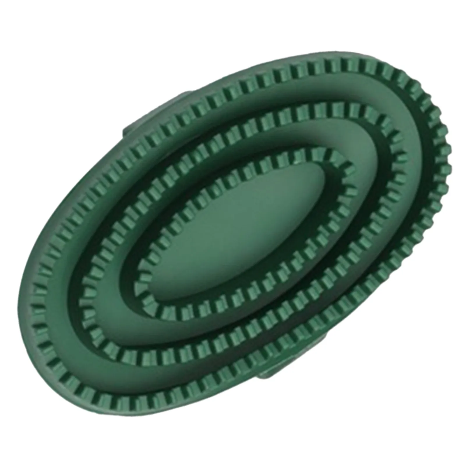 Horse Curry Comb Rubber Grooming Brush Ergonomic Handle Pet Bath Massage Shampoo Curry Tool Loose Hair Removal Comb