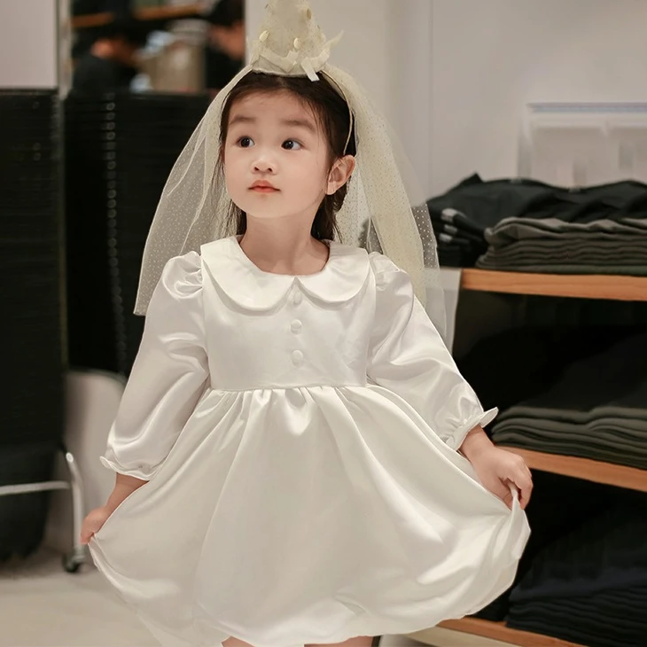 

Костюм для девочек, осень-зима 2022, новая детская одежда, корейский стиль, модная детская одежда принцессы с пышной юбкой, шляпа, два комплекта