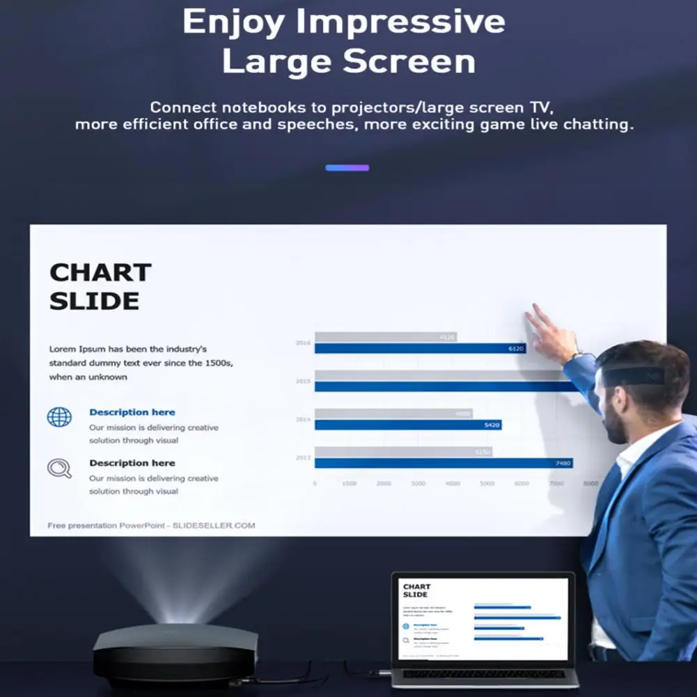 1/1.8/3/5m HDMI-compatible to VGA Adapter Cable Portable High Clarity 1080P 60Hz HDMI-compatible to VGA Converter for Laptop