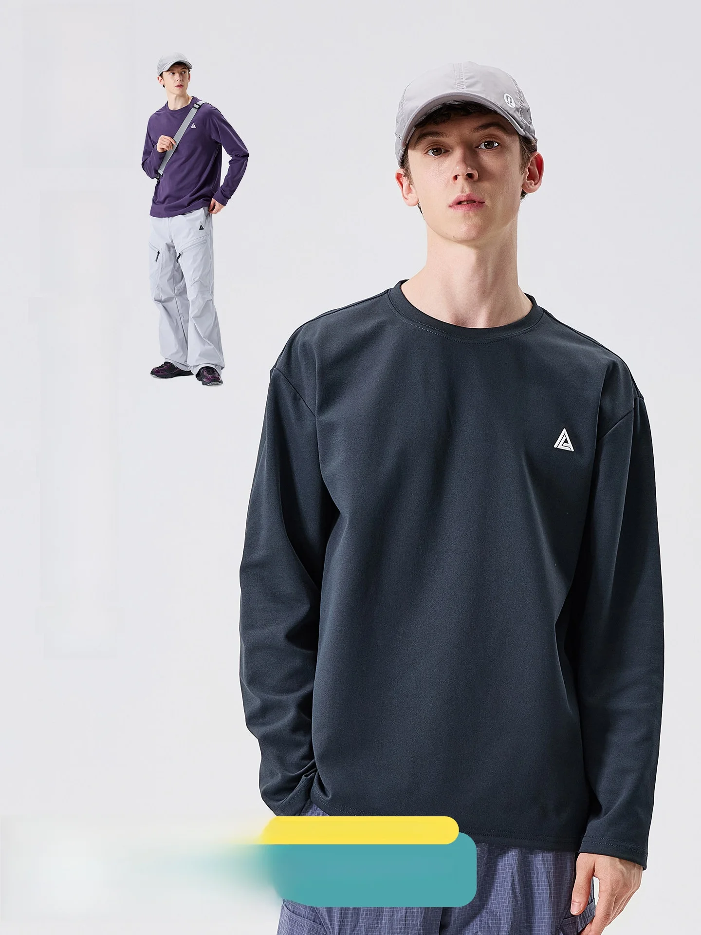 LAZY DAY Men's Outdoor Sports Long Sleeve T-shirt Breathable Quick Dry Moisture Wicking Spring 2026 New Style Comfortable Top