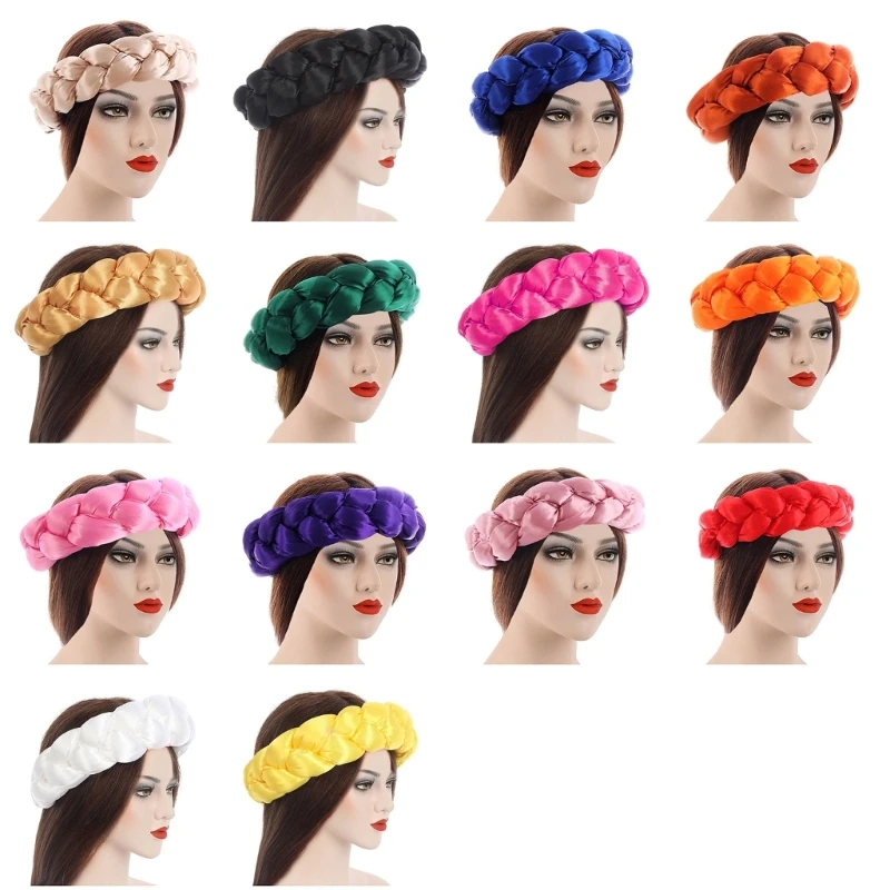 Twisted Hair Band Office Headbands Party Hairband Latest Satins Sports Headwear for Stylish Men and Women Drop shipping