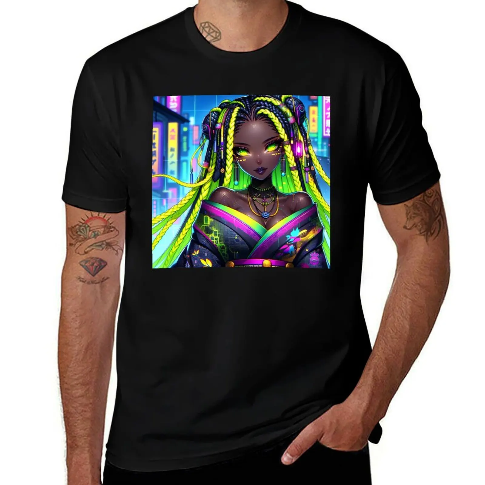 

Futuristic Neon Beauty T-Shirt plus size clothes anime stuff anime clothes designer t shirt men