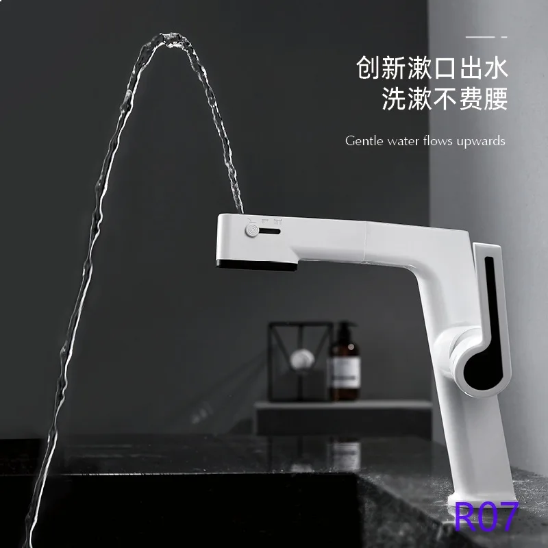 New Rain Shower Pull Out Basin Faucet Cold Hot Mixer Tap Lift Spout Chlorine Filter