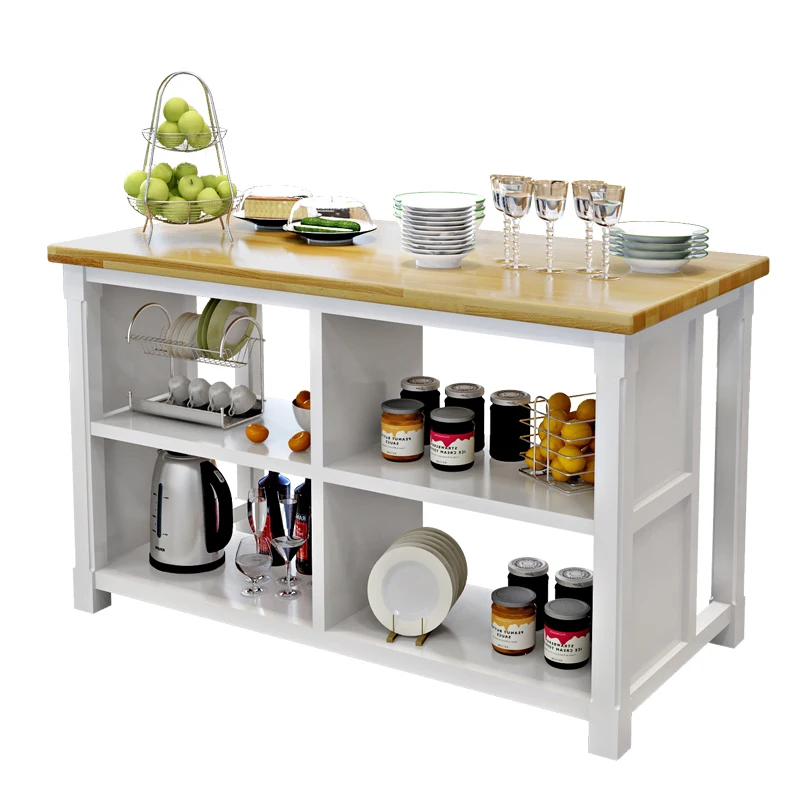 

Кухонный кухонный стол, режущий стол, многофункциональная консоль, боковой шкаф, стол Nakajima из массива дерева, бытовой барный стол, перегородка