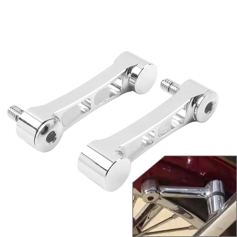 1 Pair Chrome Motorcycle Front Mudguard Mount Bracket Kits For Harley Softail Springer FXSTS FLSTSC 1993-2006
