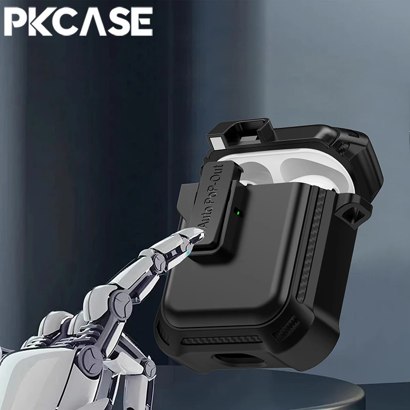 PKCASE مرونة التبديل أقفال للصدمات سماعة الرأس ل Airpods 1 2 3 هوك المفاتيح سماعة غطاء ل Airpods Pro 2