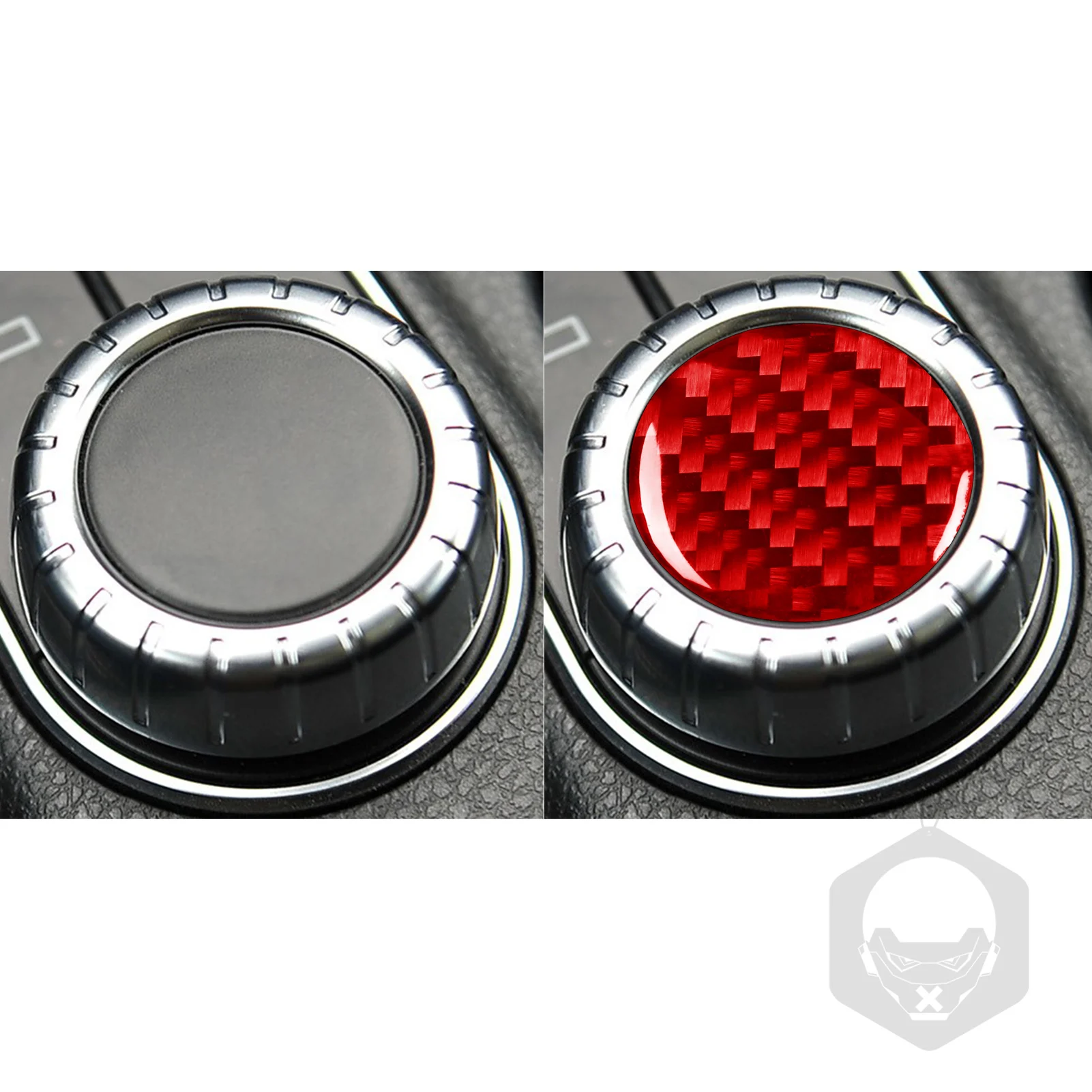 Carbon Fiber Interior Central Multimedia Rotary Button Trim Sticker For Mercedes-Benz CLA C117 2014-2018 GLA X156 2015-2019