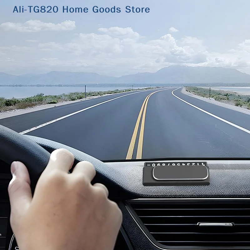 Mini Portable Phone Number Plate Car Number Plate For Temporary Use Parking Card Phone Number Display Auto Interior Accessory