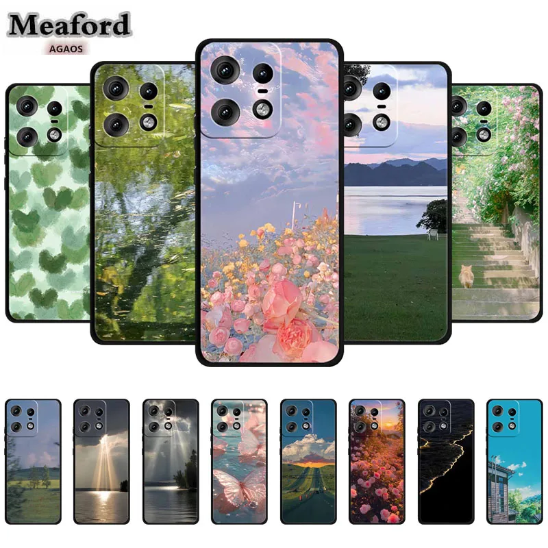 For Motorola Edge 50 Fusion Case Soft Silicone TPU Phone Back Cover Nature View  Photos Case for Moto Edge 50 Pro X50 50 ultra