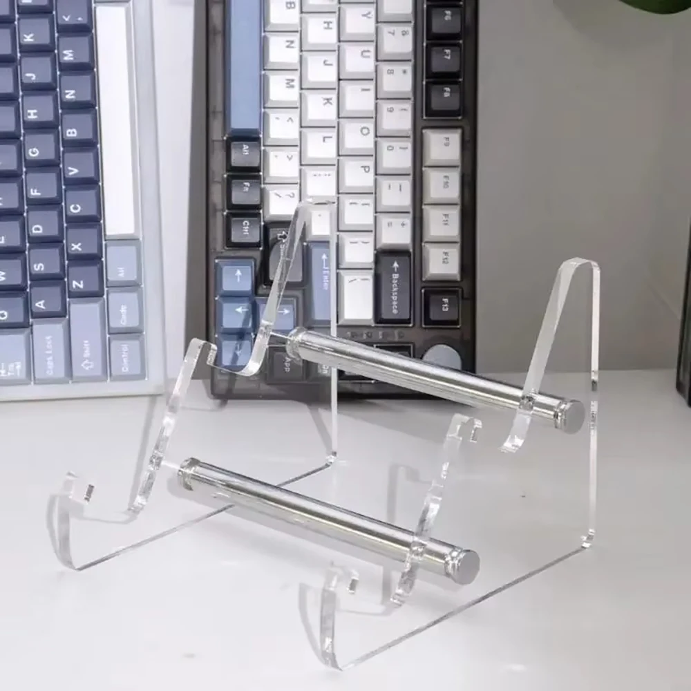 

3 Tiers Display Keyboard Holder Transparent Acrylic Keyboard Stand Computer Mechanical Keyboard Rack Storage Detachable Holder