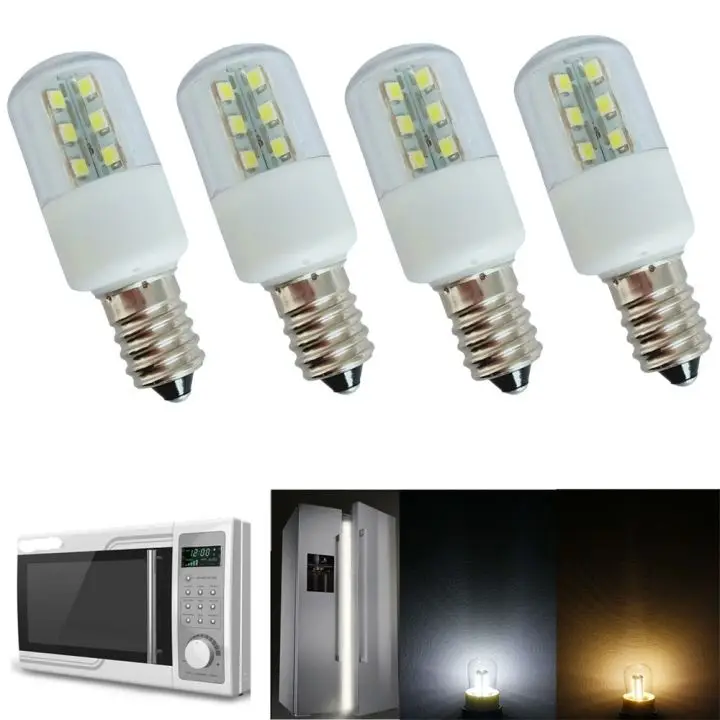 LED Corn Light Bulbs E12/E14 110V 220V SMD5050 3W 24LEDs Indicator Lamps for Fridge Microwave Oven 360° Lighting 3000K 6500K