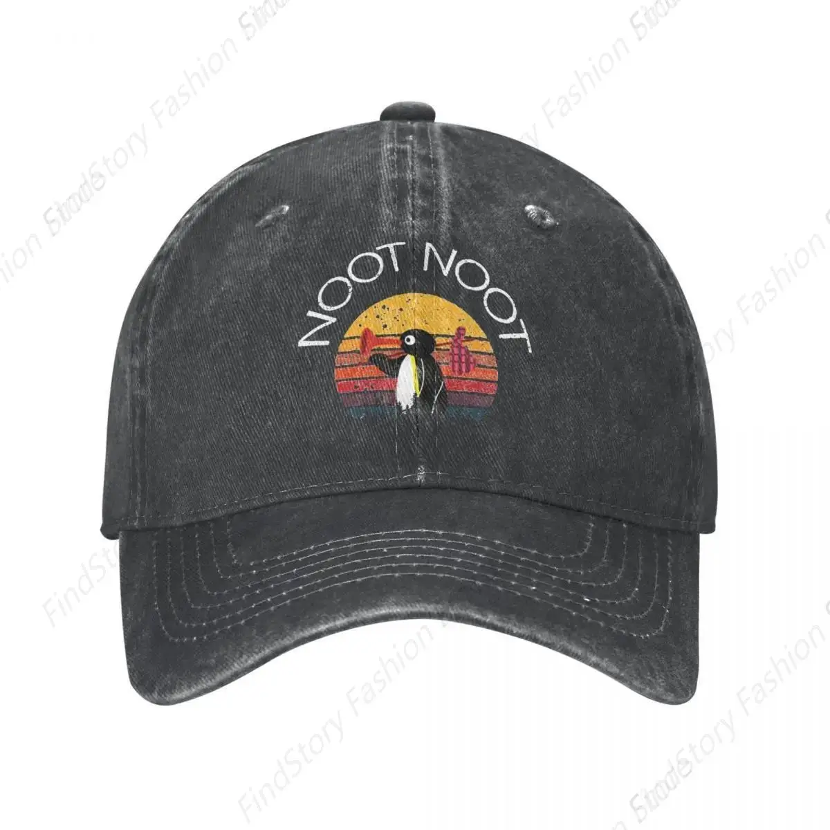 Cute Penguin Noot Baseball Cap Unisex Vintage Trucker Denim Hat Adjustable Cowboy for Men Women Casual Hip-hop Sports