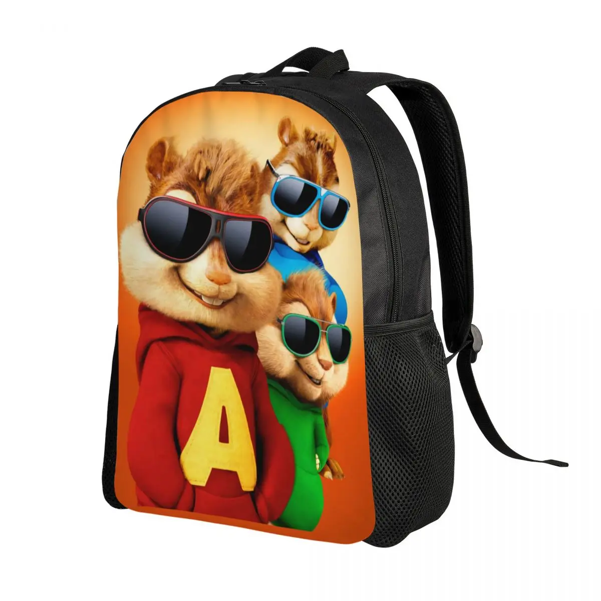 Personalized Alvin Seville Theodore Simon Backpacks Women Men Basic Bookbag for College School The Chipmunks Anime Bags