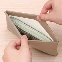 Self‑Closing Artificial Leather Long Wallet Passport Driver's License ID Holder Headphone Data Cable Storage Cash Pouch 2