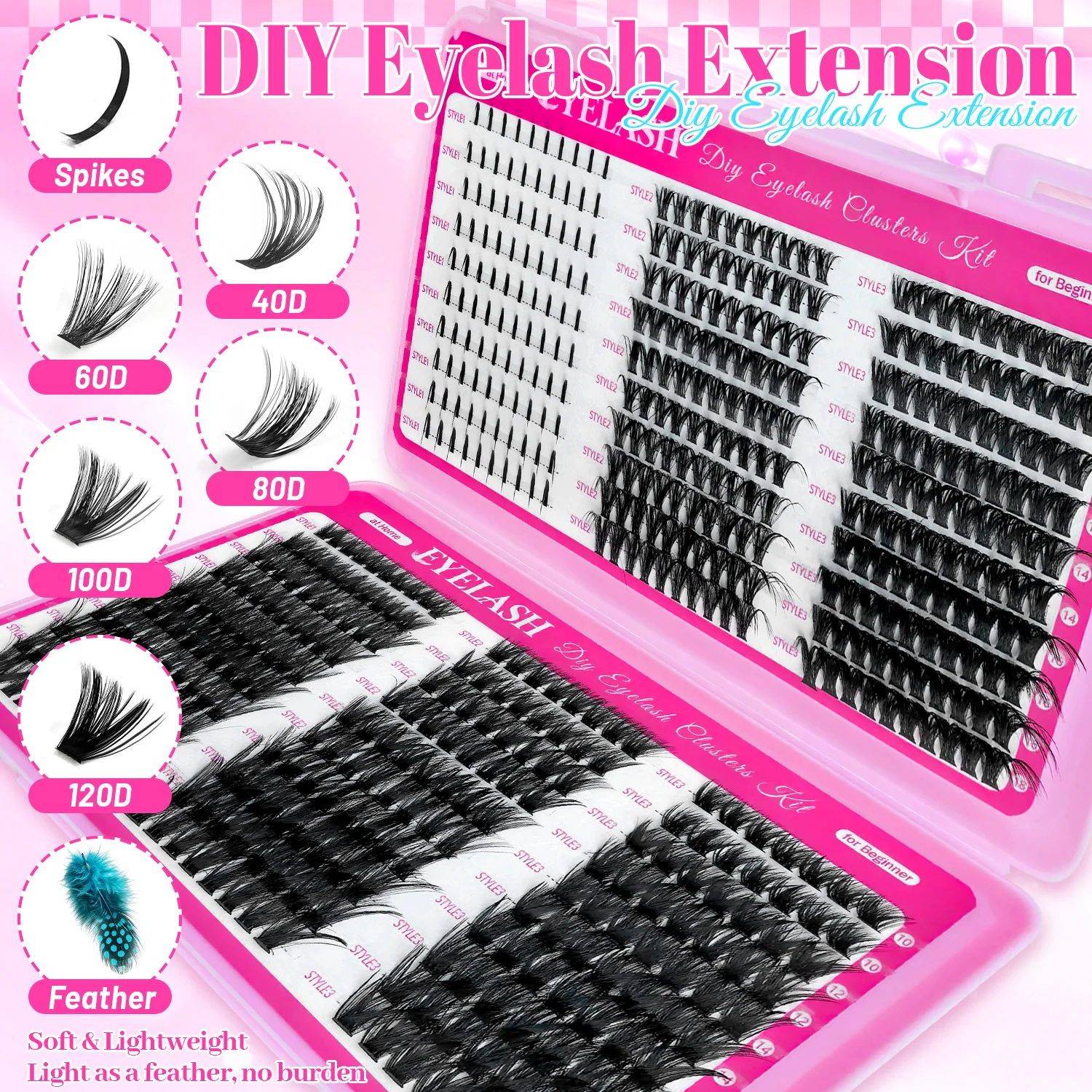 False Eyelashes, Special Eyelashes, Light Suitable For Beginners, Reusable Natural Fluffy Appearance Waterproof And Long-Lasting