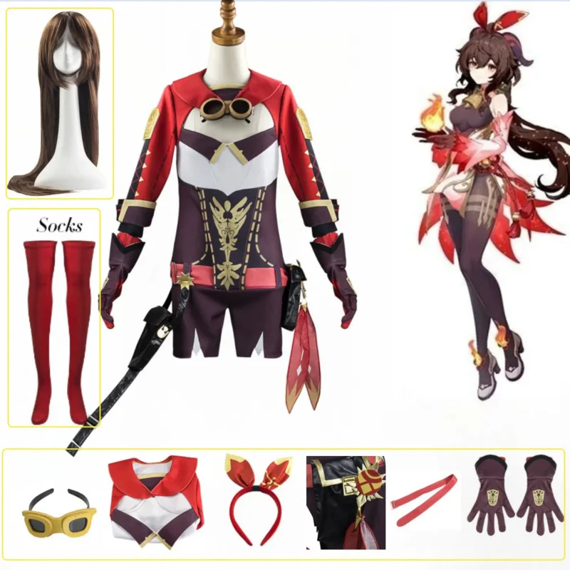 Genshin Impact Ambra Costumi Cosplay Tuta Abiti Carnevale di Halloween Vestito Ragazze Donne Carnevale di Halloween Ragazze sexy vestono M