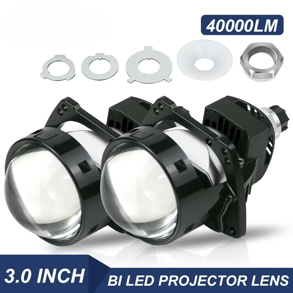 

NLpearl 3.0inch Bi Led Projector Lenses Car Headlight 40000LM H4 H7 9005 9006 High Low Lights Universal Car Headlamp Retrofit
