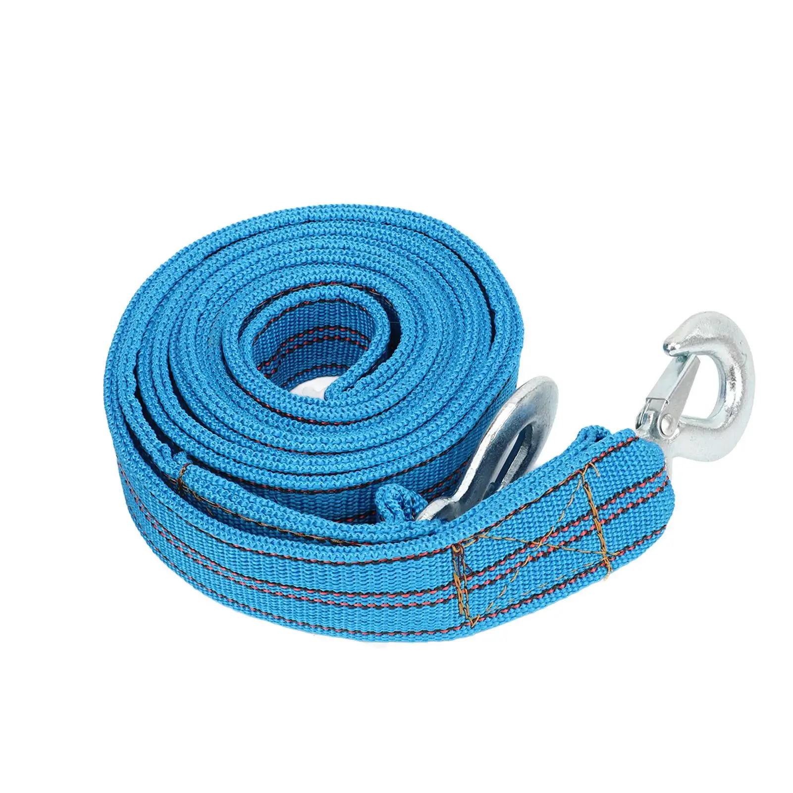 Tow Strap with Hook 13ft/4m Length 5 Ton Load High Strength Nylon for automobile SUV RV Trailer ATV Towing Rope Cable