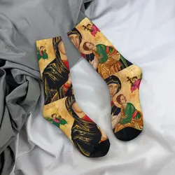 Hip-hop Our Lady Of Perpetual Help Basketball Socks Virgin Mary Polyester Middle Tube Socks for Women Men