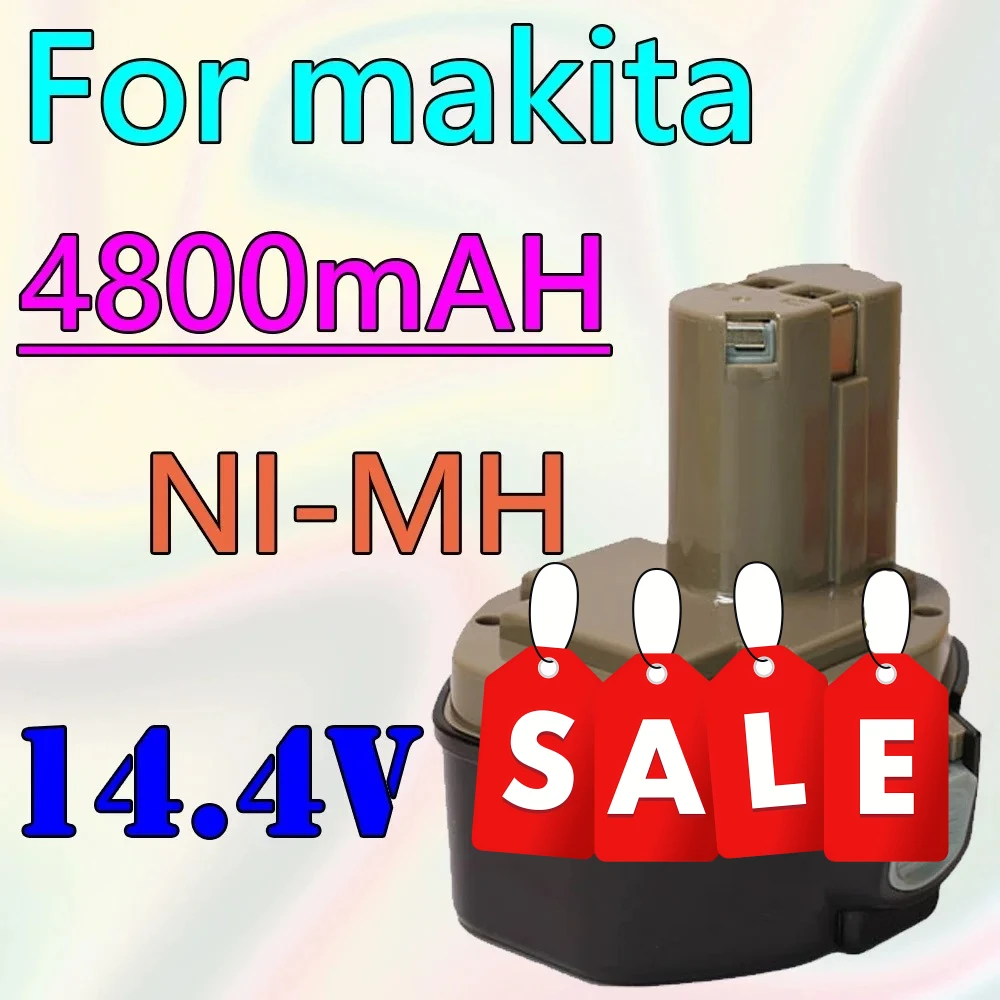 

14.4V NI-MH 4800mAh Replacement Battery for Makita Battery 14.4V PA14 1420 1422 1433 1434 1435 1435F 192699-A