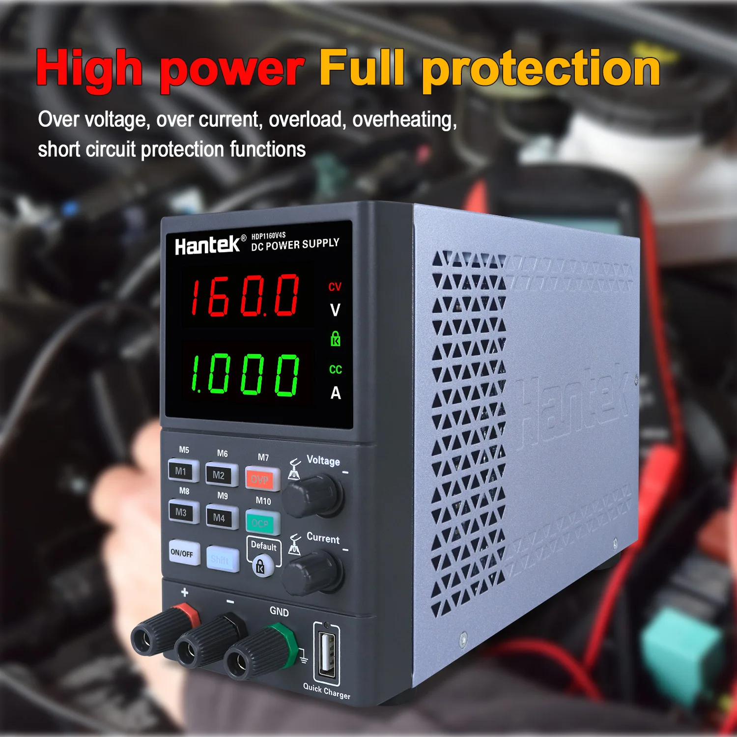 Hantek HDP10000 Series Digital Adjustable DC Power Supply 160V/4A 80V/8A Voltage Regulator Switch 10mV/1mA Resolution