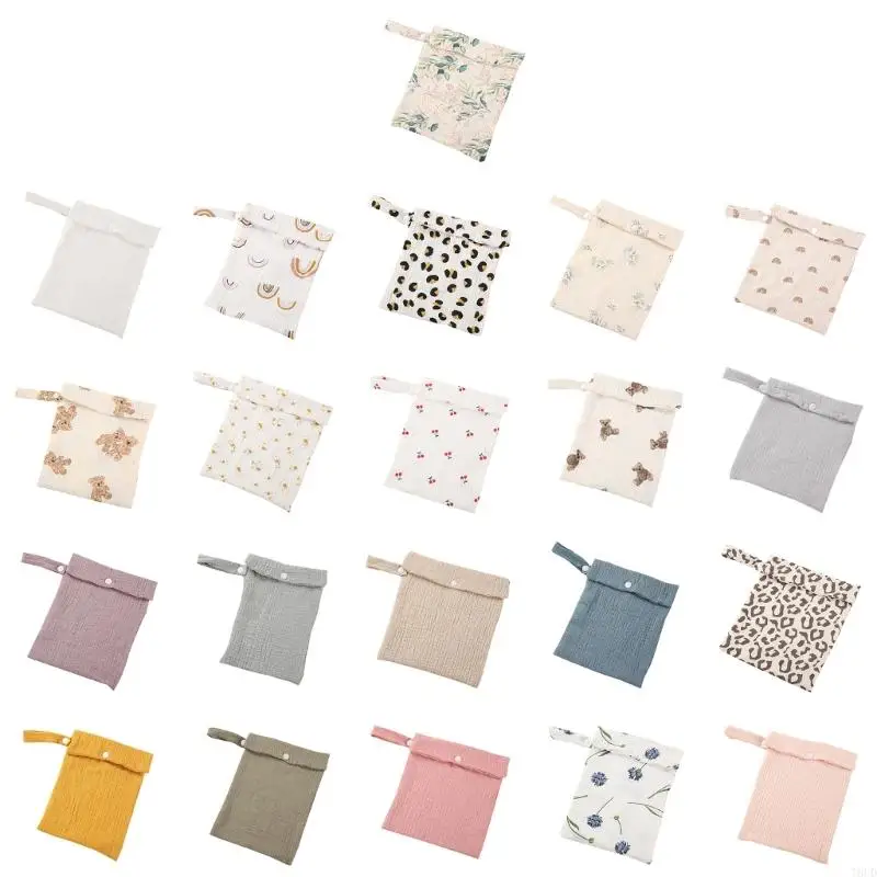 T8UD Baby Strollers Bag Nappy Pouches Lightweight Baby Diaper Bag Soft Cotton Mummy Storage Bag