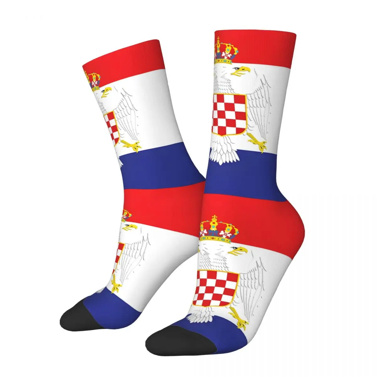 Croatia Flag Tapestry Kawaii Socks Shopping Cartoon Pattern Socks