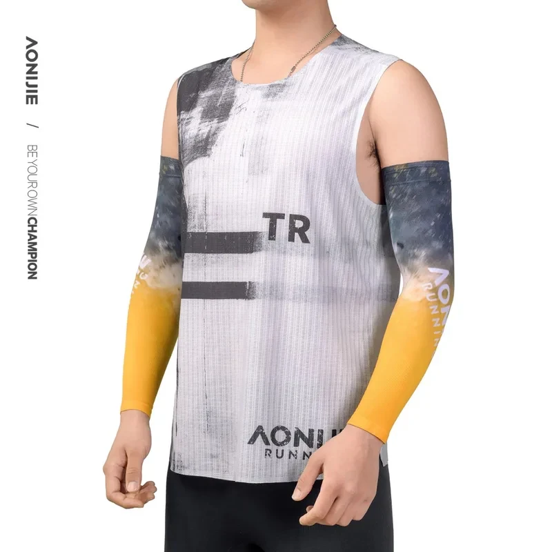

AONIJIE Arm Sleeves Cycling Running Fishing Sunscreen Sleeve UV Protection Summer Cool Quick Dry Breathable Ice Silk Arm Warmers