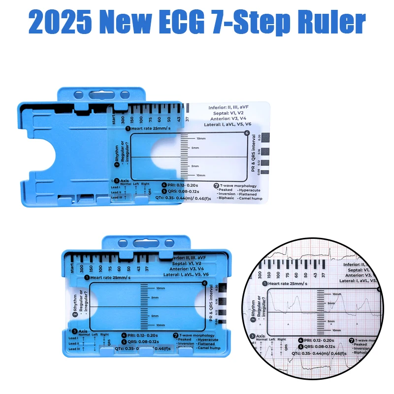2025 New ECG 7 Step Ruler New Creative Gift Stationery For Friends, Classmates And Children