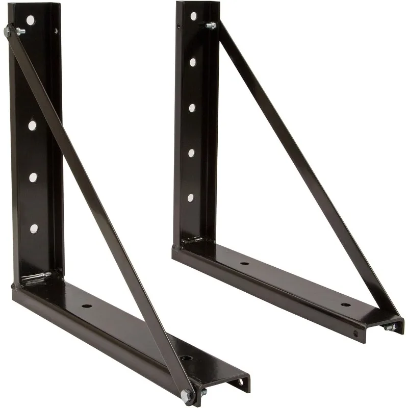 

1701006 B-образные болтовые черные стальные монтажные кронштейны для ящика для инструментов для грузовика под кузовом, набор из 2 шт., 18 x 18, коррозия