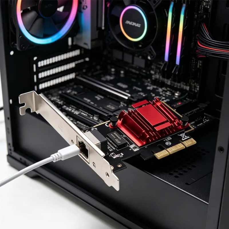 Сетевой адаптер PCIe для ПК с интерфейсом Ethernet RJ-45, игровая карта LAN, гигабитная сетевая карта PCI-E, LAN-карта 1000 Мбит/с