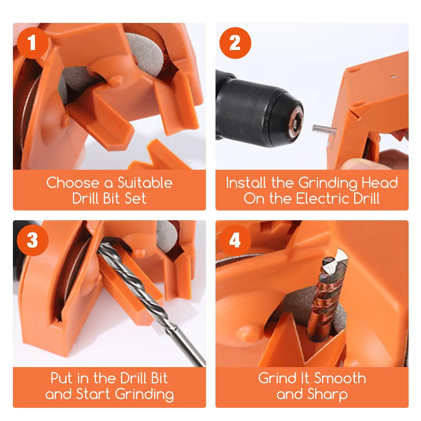 Drill Bit Sharpener Professional Metal drill sharpener Electric Drill Bit Sharpening Tool Multipurpose Double-sided Polishing