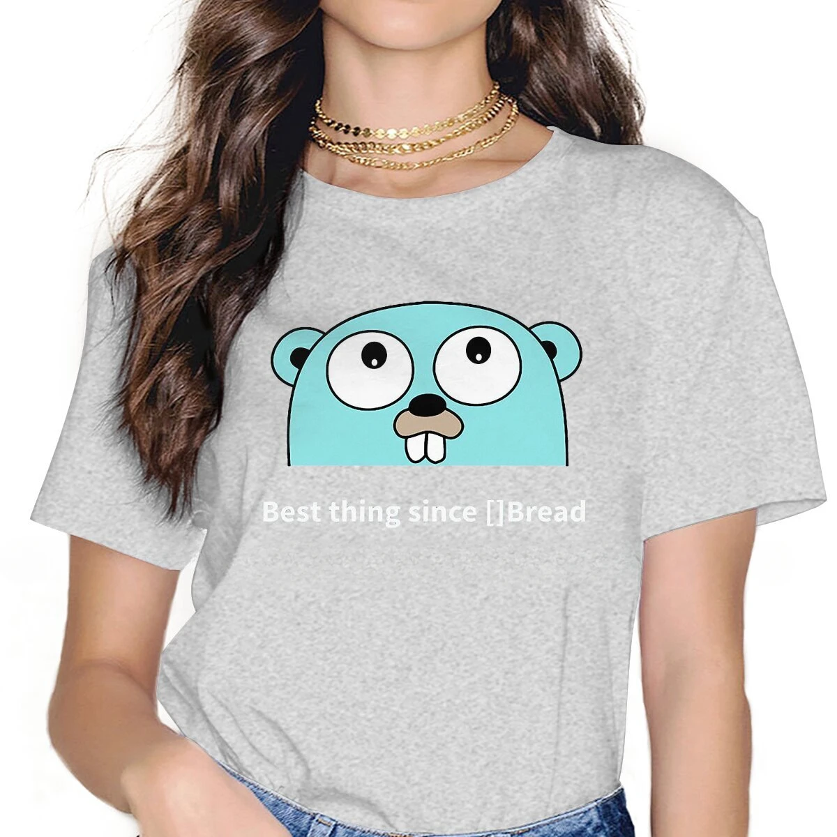 Golang Gopher Cartoon Funny T-Shirt Graphic T Shirts for Woman Engineer Electricity Electrician Printed Streetwear Harajuku Tee