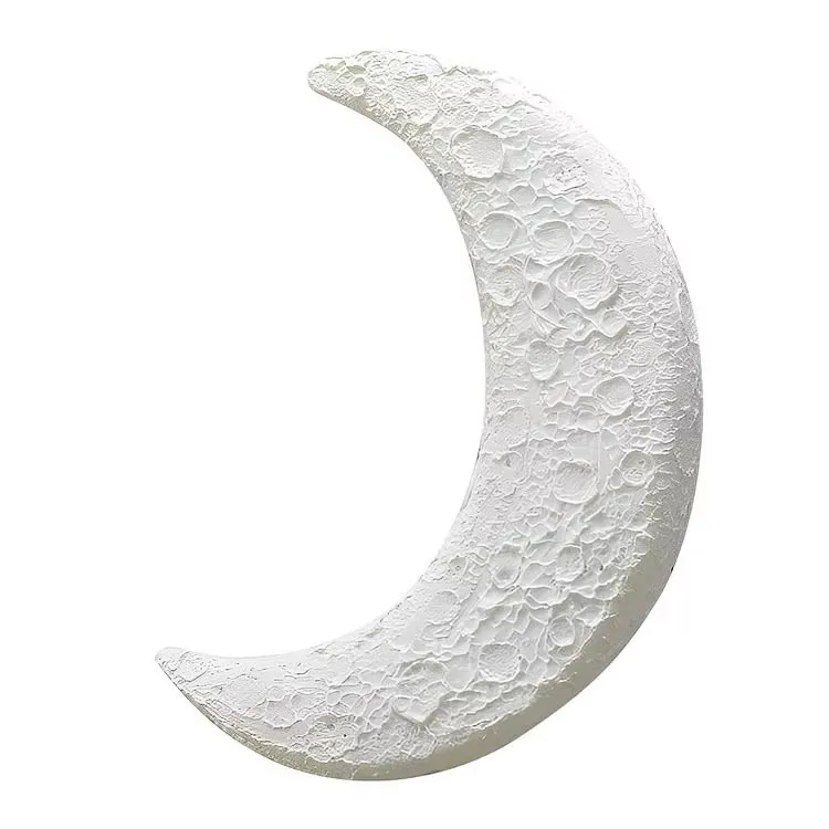 Home Decor half moon lamp Crescent Modern Outdoor Wall Sconce Lighting Creative Resin Moon Background Waterproof LED  Light