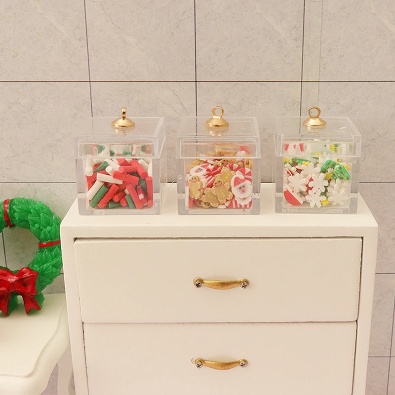 22Pcs/Set Dollhouse Mini Creative Christmas Candy Biscuit Accessories Model Miniature Scene Xmas Kids Toys DIY Decoration image 4