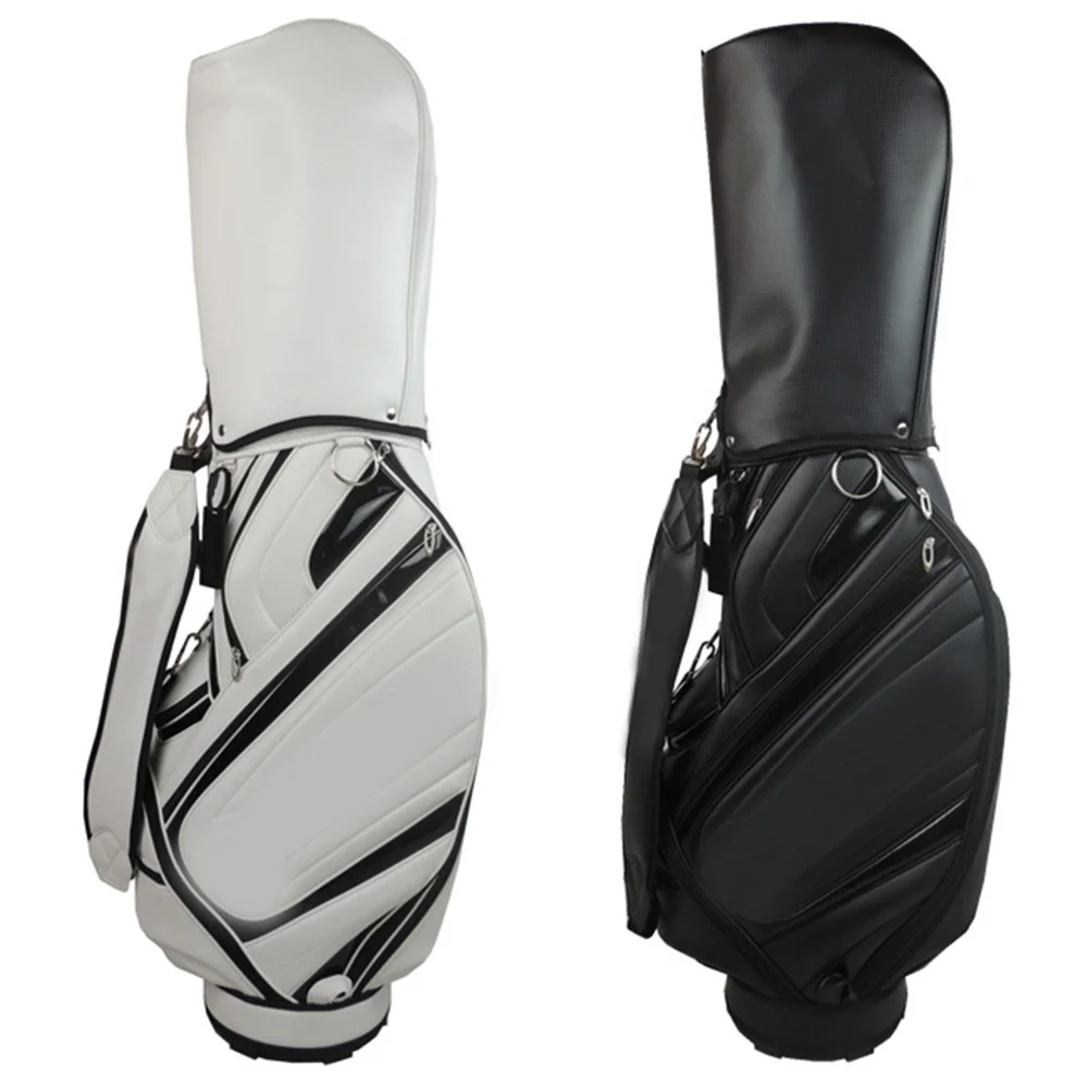 

Professional standard golf bag with embroidered logo polyurethane material, waterproof PU ball bag
