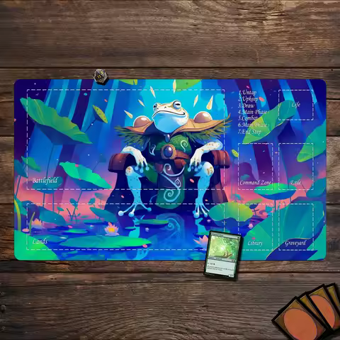 Magic Playmat card gaming mat with zones Frog King mtg playmat rubber anti-slip Desk Mat gamer keypad expansion mousepad